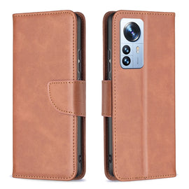 Lambskin Texture Pure Color Leather Phone Case, For Xiaomi 12 Pro