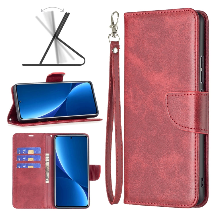 Lambskin Texture Pure Color Leather Phone Case, For Xiaomi 12 Pro