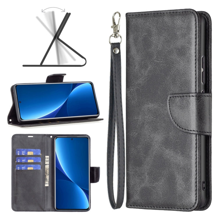 Lambskin Texture Pure Color Leather Phone Case, For Xiaomi 12 Pro