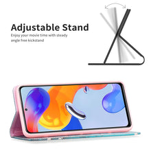 Load image into Gallery viewer, Colored Drawing Invisible Magnetic Leather Phone Case, For Xiaomi Redmi Note 11 Pro International