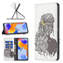 Load image into Gallery viewer, Colored Drawing Invisible Magnetic Leather Phone Case, For Xiaomi Redmi Note 11 Pro International