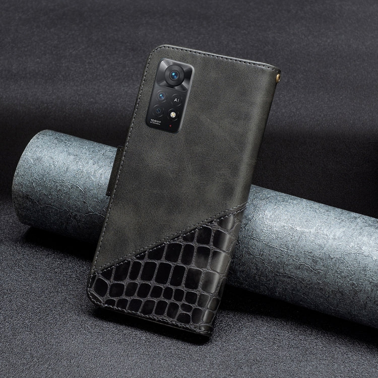 Matching Color Crocodile Texture Leather Case, For Xiaomi Redmi Note 11 Pro International