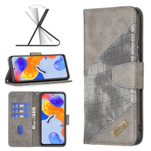Load image into Gallery viewer, Matching Color Crocodile Texture Leather Case, For Xiaomi Redmi Note 11 Pro International