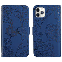 Load image into Gallery viewer, Skin Feel Butterfly Peony Embossed Leather Phone Case, For iPhone 13, For iPhone 13 mini, For iPhone 13 Pro, For iPhone 13 Pro Max, For iPhone XS / X, For iPhone XR, For iPhone XS Max