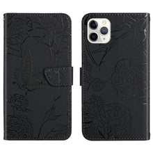 Load image into Gallery viewer, Skin Feel Butterfly Peony Embossed Leather Phone Case, For iPhone 13, For iPhone 13 mini, For iPhone 13 Pro, For iPhone 13 Pro Max, For iPhone XS / X, For iPhone XR, For iPhone XS Max