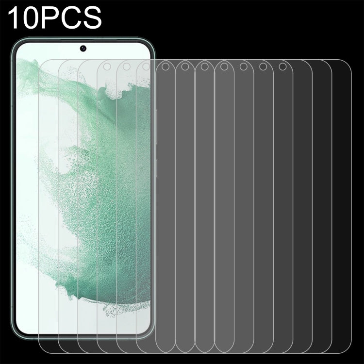 10 PCS 0.26mm 9H 2.5D Tempered Glass Film, For Samsung Galaxy S21 5G(10pcs), For Samsung Galaxy S21+ 5G(10pcs), For Samsung Galaxy S22 5G(10pcs), For Samsung Galaxy S22+ 5G(10pcs)