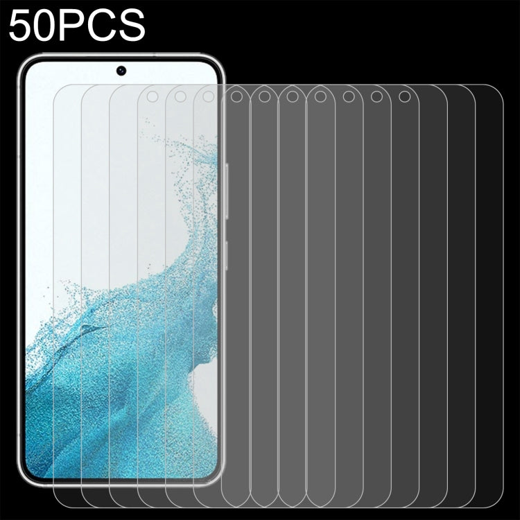50 PCS 0.26mm 9H 2.5D Tempered Glass Film, For Samsung Galaxy S21 5G(50pcs), For Samsung Galaxy S21+ 5G(50pcs), For Samsung Galaxy S22 5G(50pcs), For Samsung Galaxy S22+ 5G(50pcs)