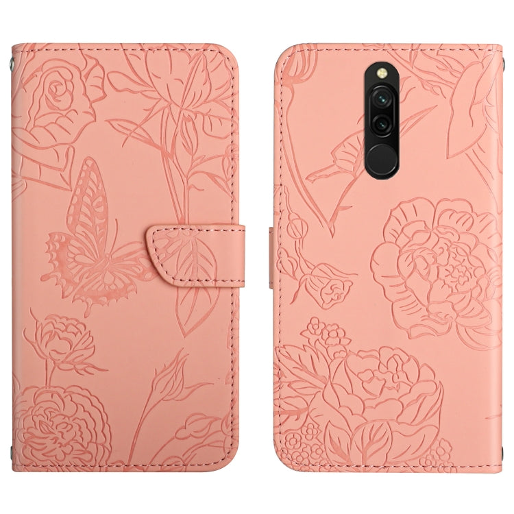 Skin Feel Butterfly Peony Embossed Leather Phone Case, For Xiaomi Redmi 8 / 8A, For Xiaomi Redmi 9, For Xiaomi Redmi 9A, For Xiaomi Redmi 9C, For Xiaomi Redmi 10 4G, For Xiaomi Redmi 10 5G / Note 11E, For Xiaomi Redmi 10C, For Xiaomi Redmi K30 Pro     ...
