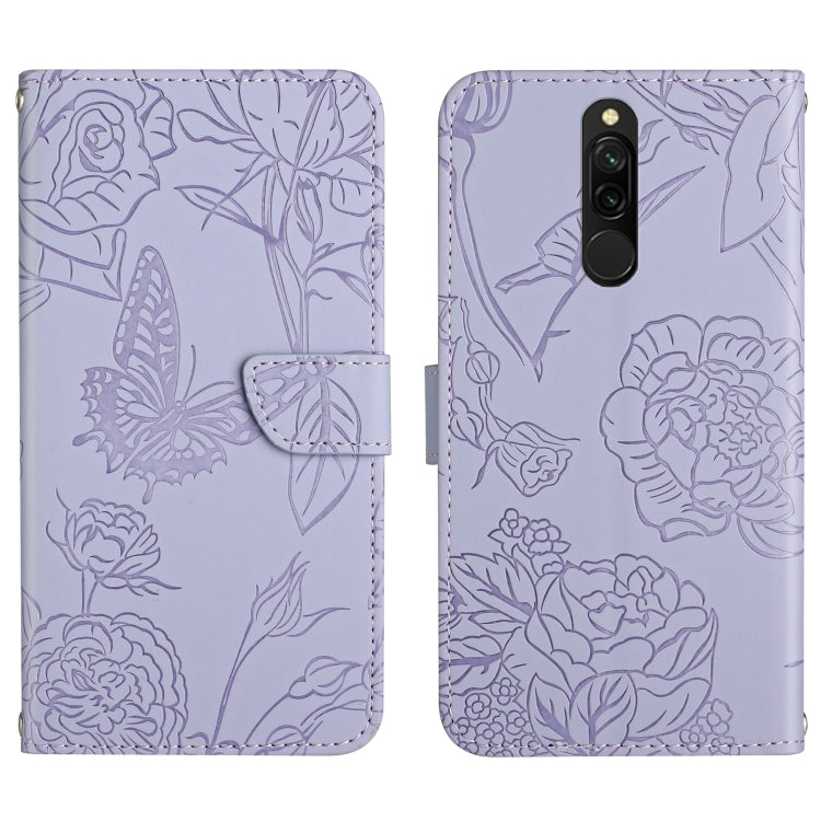 Skin Feel Butterfly Peony Embossed Leather Phone Case, For Xiaomi Redmi 8 / 8A, For Xiaomi Redmi 9, For Xiaomi Redmi 9A, For Xiaomi Redmi 9C, For Xiaomi Redmi 10 4G, For Xiaomi Redmi 10 5G / Note 11E, For Xiaomi Redmi 10C, For Xiaomi Redmi K30 Pro     ...