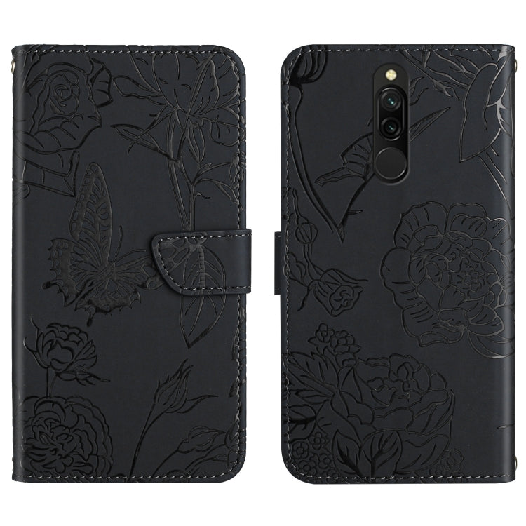Skin Feel Butterfly Peony Embossed Leather Phone Case, For Xiaomi Redmi 8 / 8A, For Xiaomi Redmi 9, For Xiaomi Redmi 9A, For Xiaomi Redmi 9C, For Xiaomi Redmi 10 4G, For Xiaomi Redmi 10 5G / Note 11E, For Xiaomi Redmi 10C, For Xiaomi Redmi K30 Pro     ...