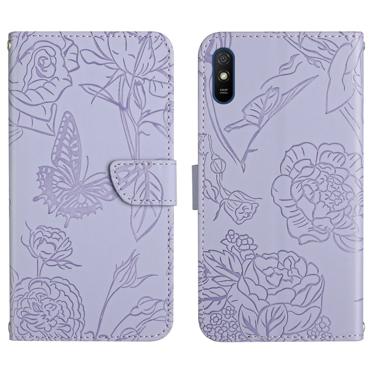 Skin Feel Butterfly Peony Embossed Leather Phone Case, For Xiaomi Redmi 8 / 8A, For Xiaomi Redmi 9, For Xiaomi Redmi 9A, For Xiaomi Redmi 9C, For Xiaomi Redmi 10 4G, For Xiaomi Redmi 10 5G / Note 11E, For Xiaomi Redmi 10C, For Xiaomi Redmi K30 Pro     ...