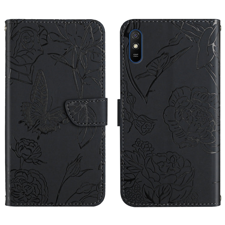 Skin Feel Butterfly Peony Embossed Leather Phone Case, For Xiaomi Redmi 8 / 8A, For Xiaomi Redmi 9, For Xiaomi Redmi 9A, For Xiaomi Redmi 9C, For Xiaomi Redmi 10 4G, For Xiaomi Redmi 10 5G / Note 11E, For Xiaomi Redmi 10C, For Xiaomi Redmi K30 Pro     ...