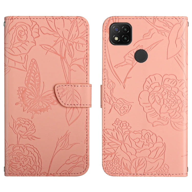 Skin Feel Butterfly Peony Embossed Leather Phone Case, For Xiaomi Redmi 8 / 8A, For Xiaomi Redmi 9, For Xiaomi Redmi 9A, For Xiaomi Redmi 9C, For Xiaomi Redmi 10 4G, For Xiaomi Redmi 10 5G / Note 11E, For Xiaomi Redmi 10C, For Xiaomi Redmi K30 Pro     ...