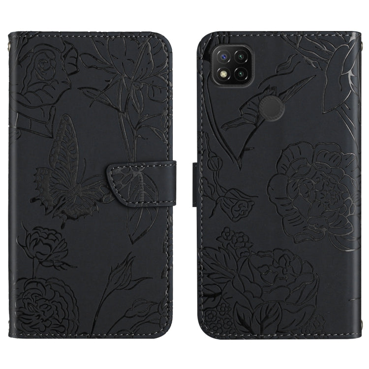Skin Feel Butterfly Peony Embossed Leather Phone Case, For Xiaomi Redmi 8 / 8A, For Xiaomi Redmi 9, For Xiaomi Redmi 9A, For Xiaomi Redmi 9C, For Xiaomi Redmi 10 4G, For Xiaomi Redmi 10 5G / Note 11E, For Xiaomi Redmi 10C, For Xiaomi Redmi K30 Pro     ...