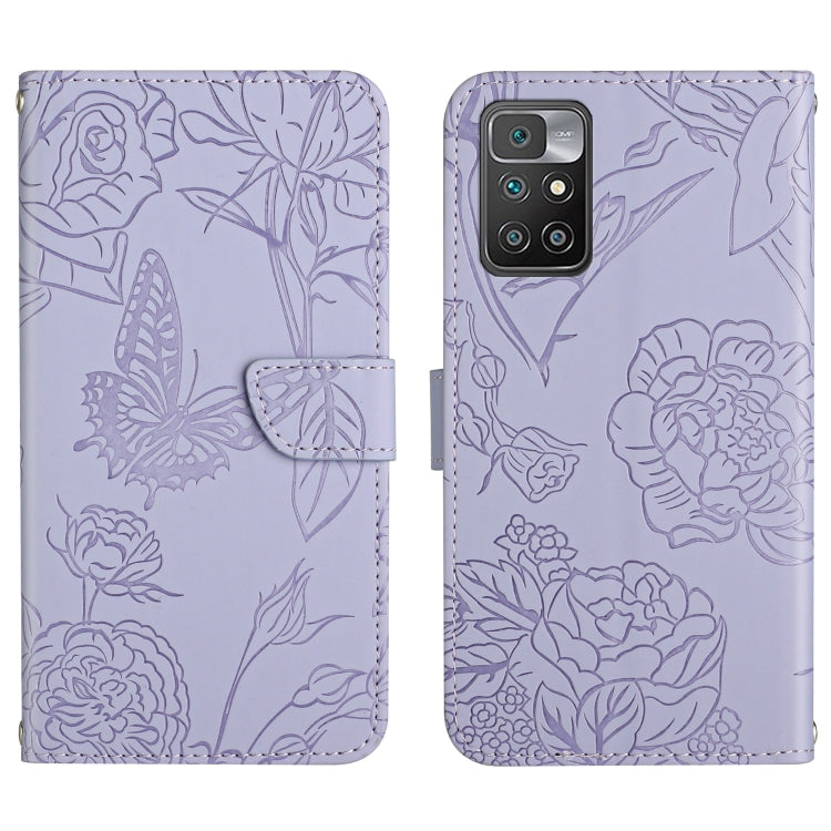 Skin Feel Butterfly Peony Embossed Leather Phone Case, For Xiaomi Redmi 8 / 8A, For Xiaomi Redmi 9, For Xiaomi Redmi 9A, For Xiaomi Redmi 9C, For Xiaomi Redmi 10 4G, For Xiaomi Redmi 10 5G / Note 11E, For Xiaomi Redmi 10C, For Xiaomi Redmi K30 Pro     ...