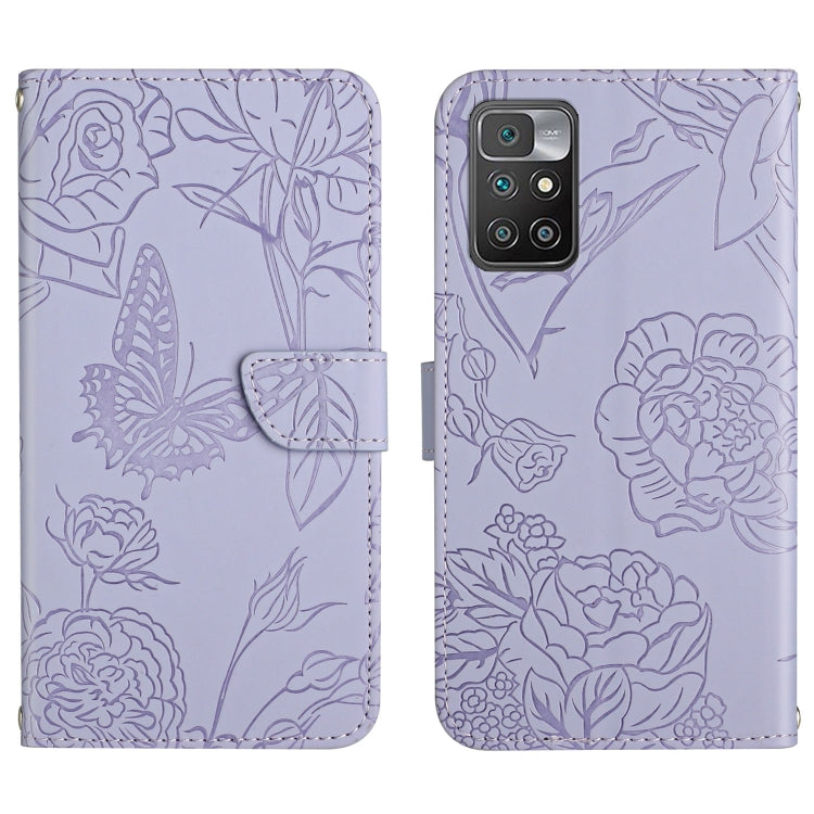 Skin Feel Butterfly Peony Embossed Leather Phone Case, For Xiaomi Redmi 8 / 8A, For Xiaomi Redmi 9, For Xiaomi Redmi 9A, For Xiaomi Redmi 9C, For Xiaomi Redmi 10 4G, For Xiaomi Redmi 10 5G / Note 11E, For Xiaomi Redmi 10C, For Xiaomi Redmi K30 Pro     ...