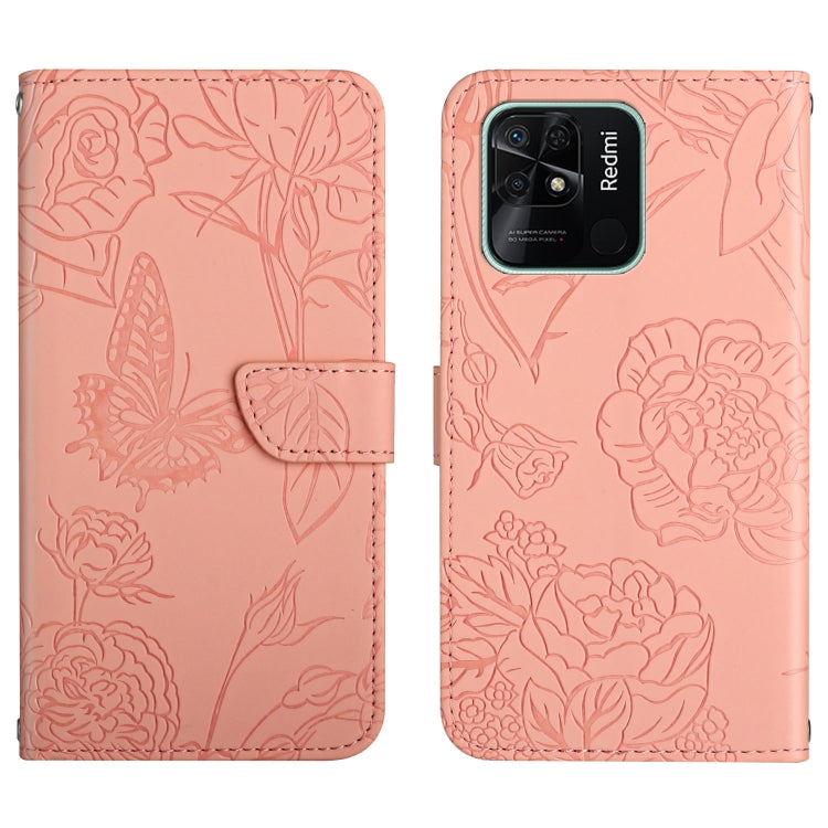 Skin Feel Butterfly Peony Embossed Leather Phone Case, For Xiaomi Redmi 8 / 8A, For Xiaomi Redmi 9, For Xiaomi Redmi 9A, For Xiaomi Redmi 9C, For Xiaomi Redmi 10 4G, For Xiaomi Redmi 10 5G / Note 11E, For Xiaomi Redmi 10C, For Xiaomi Redmi K30 Pro     ...