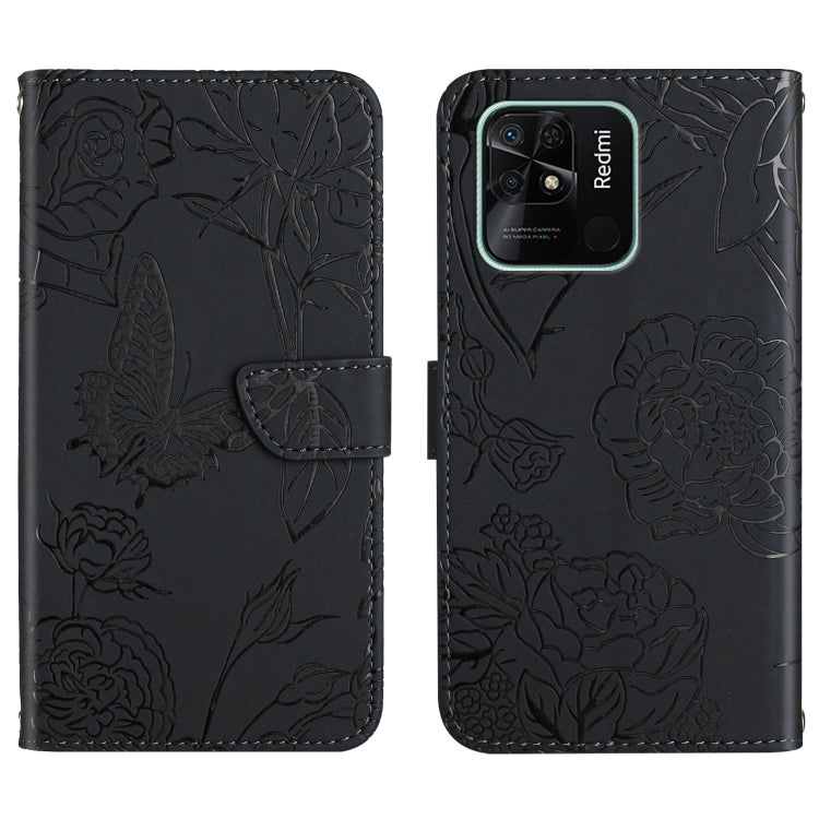 Skin Feel Butterfly Peony Embossed Leather Phone Case, For Xiaomi Redmi 8 / 8A, For Xiaomi Redmi 9, For Xiaomi Redmi 9A, For Xiaomi Redmi 9C, For Xiaomi Redmi 10 4G, For Xiaomi Redmi 10 5G / Note 11E, For Xiaomi Redmi 10C, For Xiaomi Redmi K30 Pro     ...