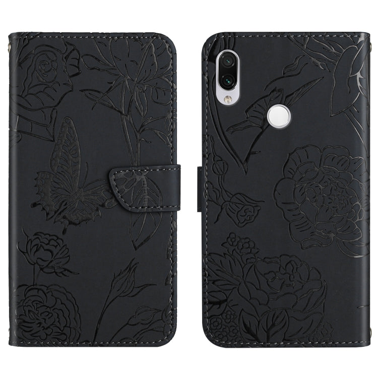Skin Feel Butterfly Peony Embossed Leather Phone Case, For Xiaomi Redmi Note 7, For Xiaomi Redmi Note 8, For Xiaomi Redmi Note 8 Pro, For Xiaomi Redmi Note 8T, For Xiaomi Redmi Note 9 4G, For Xiaomi Redmi Note 9 5G, For Xiaomi Redmi Note 9 Pro         ...