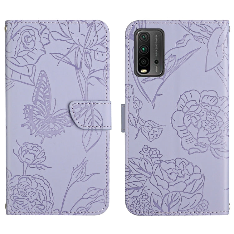 Skin Feel Butterfly Peony Embossed Leather Phone Case, For Xiaomi Redmi Note 7, For Xiaomi Redmi Note 8, For Xiaomi Redmi Note 8 Pro, For Xiaomi Redmi Note 8T, For Xiaomi Redmi Note 9 4G, For Xiaomi Redmi Note 9 5G, For Xiaomi Redmi Note 9 Pro         ...