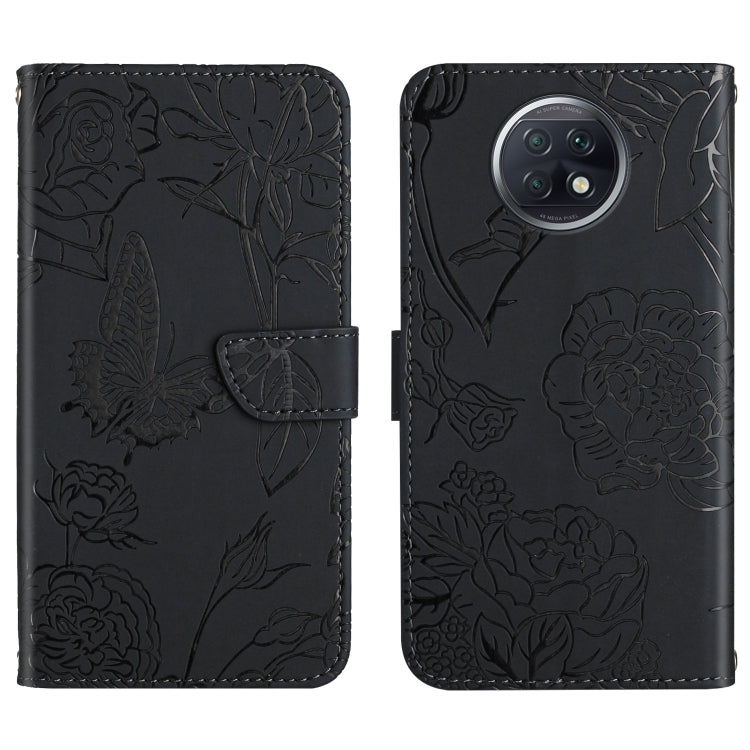 Skin Feel Butterfly Peony Embossed Leather Phone Case, For Xiaomi Redmi Note 7, For Xiaomi Redmi Note 8, For Xiaomi Redmi Note 8 Pro, For Xiaomi Redmi Note 8T, For Xiaomi Redmi Note 9 4G, For Xiaomi Redmi Note 9 5G, For Xiaomi Redmi Note 9 Pro         ...