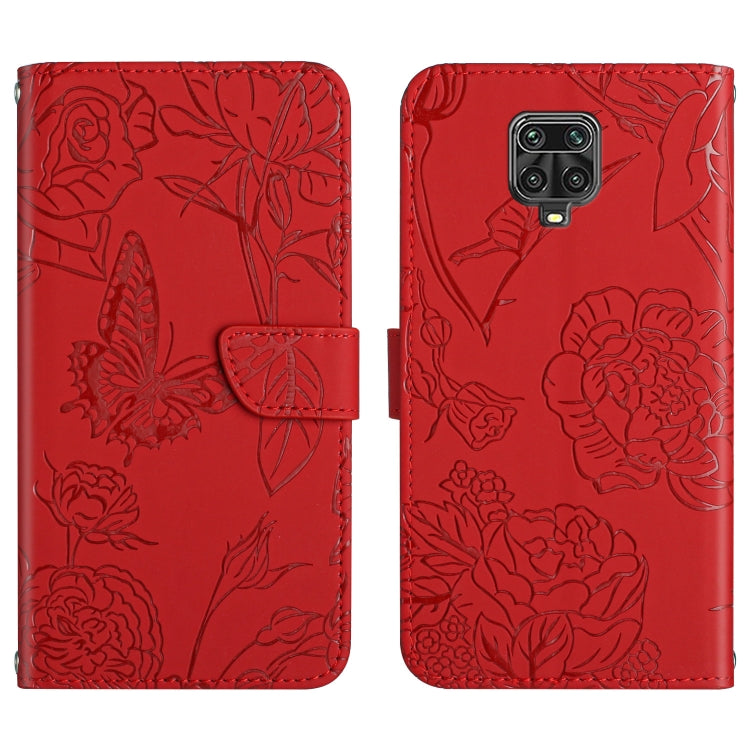 Skin Feel Butterfly Peony Embossed Leather Phone Case, For Xiaomi Redmi Note 7, For Xiaomi Redmi Note 8, For Xiaomi Redmi Note 8 Pro, For Xiaomi Redmi Note 8T, For Xiaomi Redmi Note 9 4G, For Xiaomi Redmi Note 9 5G, For Xiaomi Redmi Note 9 Pro         ...