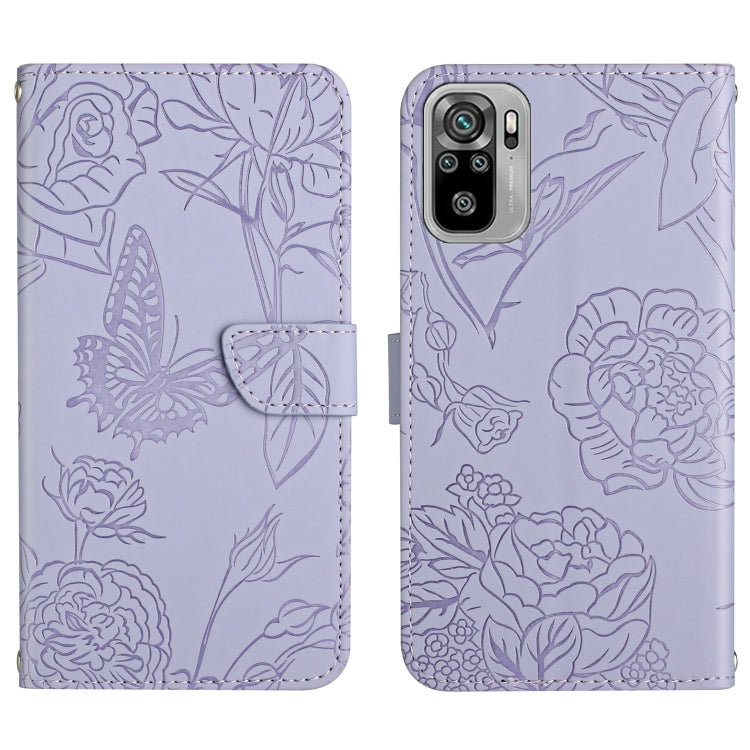 Skin Feel Butterfly Peony Embossed Leather Phone Case, For Xiaomi Redmi Note 7, For Xiaomi Redmi Note 8, For Xiaomi Redmi Note 8 Pro, For Xiaomi Redmi Note 8T, For Xiaomi Redmi Note 9 4G, For Xiaomi Redmi Note 9 5G, For Xiaomi Redmi Note 9 Pro         ...