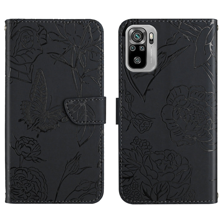 Skin Feel Butterfly Peony Embossed Leather Phone Case, For Xiaomi Redmi Note 7, For Xiaomi Redmi Note 8, For Xiaomi Redmi Note 8 Pro, For Xiaomi Redmi Note 8T, For Xiaomi Redmi Note 9 4G, For Xiaomi Redmi Note 9 5G, For Xiaomi Redmi Note 9 Pro         ...