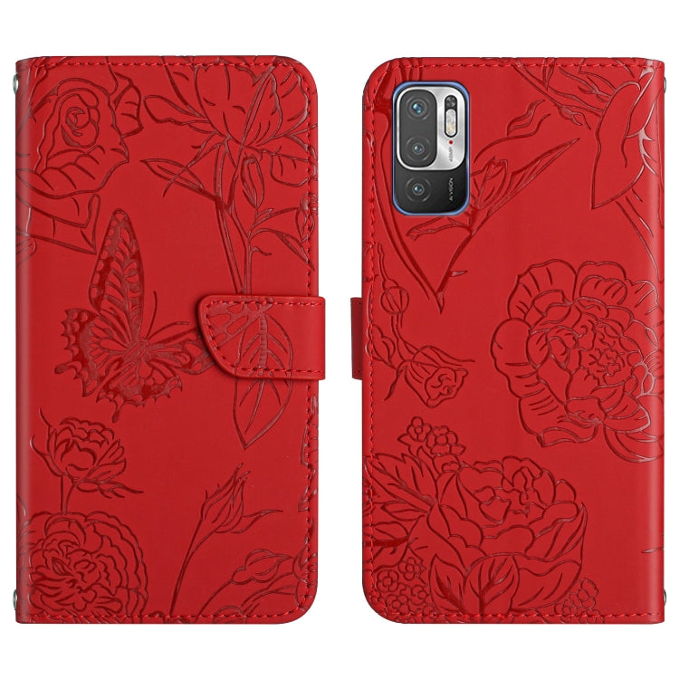 Skin Feel Butterfly Peony Embossed Leather Phone Case, For Xiaomi Redmi Note 7, For Xiaomi Redmi Note 8, For Xiaomi Redmi Note 8 Pro, For Xiaomi Redmi Note 8T, For Xiaomi Redmi Note 9 4G, For Xiaomi Redmi Note 9 5G, For Xiaomi Redmi Note 9 Pro         ...