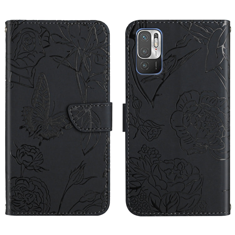 Skin Feel Butterfly Peony Embossed Leather Phone Case, For Xiaomi Redmi Note 7, For Xiaomi Redmi Note 8, For Xiaomi Redmi Note 8 Pro, For Xiaomi Redmi Note 8T, For Xiaomi Redmi Note 9 4G, For Xiaomi Redmi Note 9 5G, For Xiaomi Redmi Note 9 Pro         ...