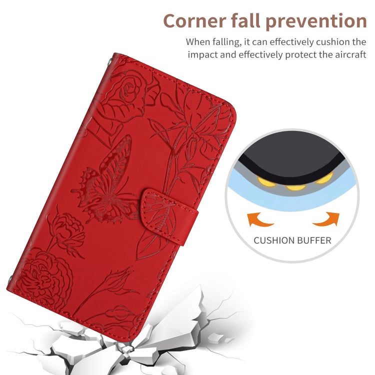 Skin Feel Butterfly Peony Embossed Leather Phone Case, For Xiaomi Redmi Note 10 Pro, For Xiaomi Redmi Note 11S, For Xiaomi Redmi Note 11 5G Chinese Version, For Xiaomi Redmi Note 11 Pro Foreign Version, For Xiaomi Redmi Note 11 Pro / Poco M4 Pro 5G    ...