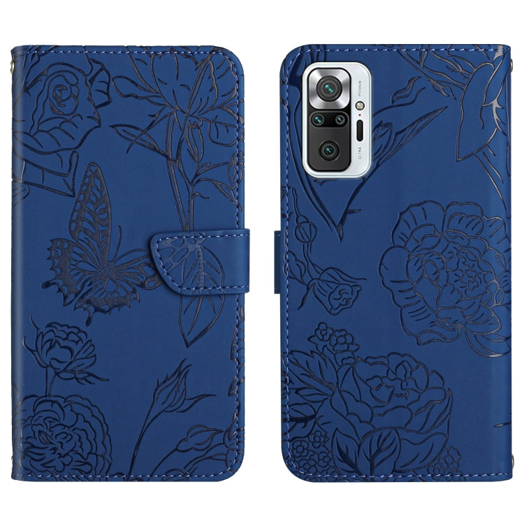 Skin Feel Butterfly Peony Embossed Leather Phone Case, For Xiaomi Redmi Note 10 Pro, For Xiaomi Redmi Note 11S, For Xiaomi Redmi Note 11 5G Chinese Version, For Xiaomi Redmi Note 11 Pro Foreign Version, For Xiaomi Redmi Note 11 Pro / Poco M4 Pro 5G    ...