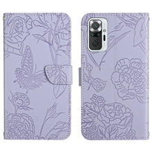Load image into Gallery viewer, Skin Feel Butterfly Peony Embossed Leather Phone Case, For Xiaomi Redmi Note 10 Pro, For Xiaomi Redmi Note 11S, For Xiaomi Redmi Note 11 5G Chinese Version, For Xiaomi Redmi Note 11 Pro Foreign Version, For Xiaomi Redmi Note 11 Pro / Poco M4 Pro 5G    ...