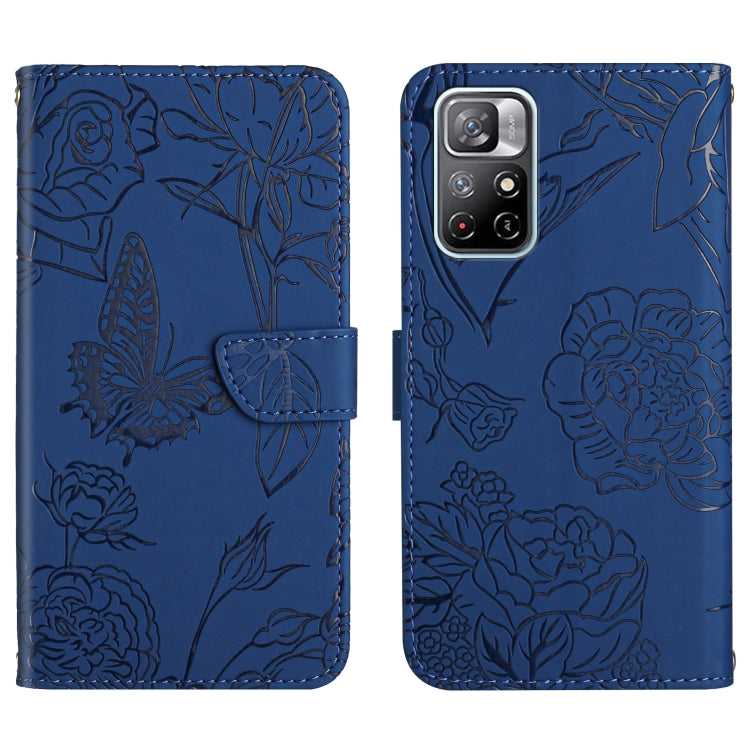 Skin Feel Butterfly Peony Embossed Leather Phone Case, For Xiaomi Redmi Note 10 Pro, For Xiaomi Redmi Note 11S, For Xiaomi Redmi Note 11 5G Chinese Version, For Xiaomi Redmi Note 11 Pro Foreign Version, For Xiaomi Redmi Note 11 Pro / Poco M4 Pro 5G    ...