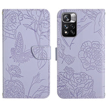 Load image into Gallery viewer, Skin Feel Butterfly Peony Embossed Leather Phone Case, For Xiaomi Redmi Note 10 Pro, For Xiaomi Redmi Note 11S, For Xiaomi Redmi Note 11 5G Chinese Version, For Xiaomi Redmi Note 11 Pro Foreign Version, For Xiaomi Redmi Note 11 Pro / Poco M4 Pro 5G    ...