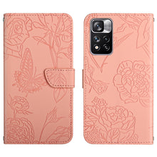 Load image into Gallery viewer, Skin Feel Butterfly Peony Embossed Leather Phone Case, For Xiaomi Redmi Note 10 Pro, For Xiaomi Redmi Note 11S, For Xiaomi Redmi Note 11 5G Chinese Version, For Xiaomi Redmi Note 11 Pro Foreign Version, For Xiaomi Redmi Note 11 Pro / Poco M4 Pro 5G    ...