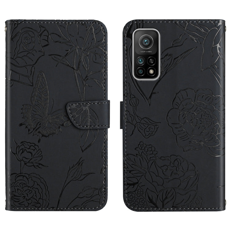 Skin Feel Butterfly Peony Embossed Leather Phone Case, For Xiaomi Redmi Note 10 Pro, For Xiaomi Redmi Note 11S, For Xiaomi Redmi Note 11 5G Chinese Version, For Xiaomi Redmi Note 11 Pro Foreign Version, For Xiaomi Redmi Note 11 Pro / Poco M4 Pro 5G    ...