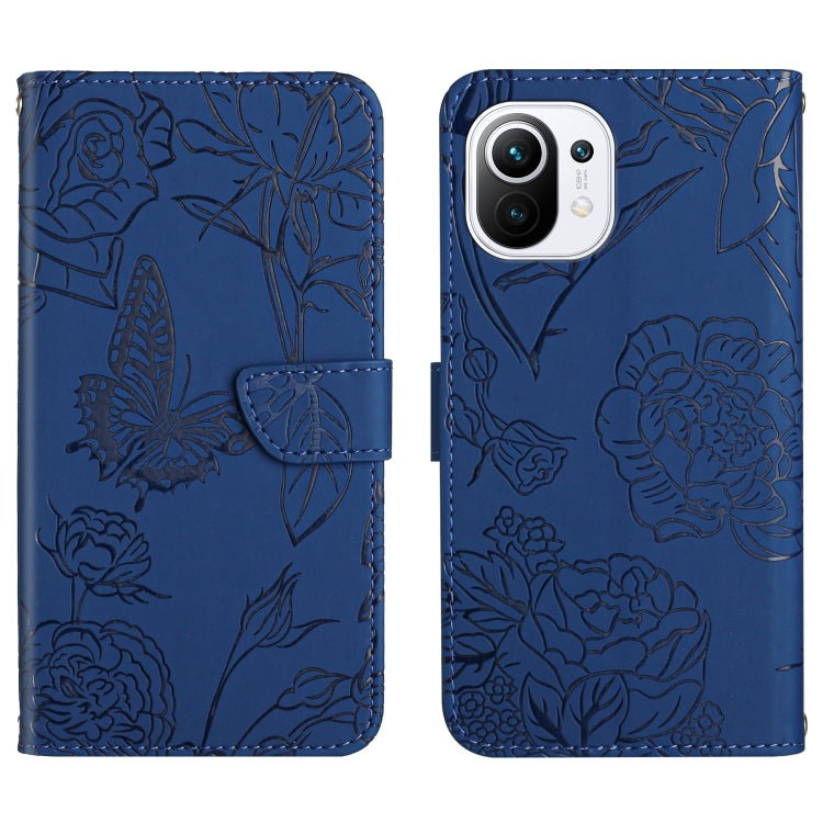 Skin Feel Butterfly Peony Embossed Leather Phone Case, For Xiaomi Redmi Note 10 Pro, For Xiaomi Redmi Note 11S, For Xiaomi Redmi Note 11 5G Chinese Version, For Xiaomi Redmi Note 11 Pro Foreign Version, For Xiaomi Redmi Note 11 Pro / Poco M4 Pro 5G    ...