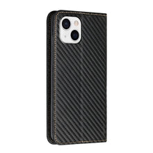 Load image into Gallery viewer, Carbon Fiber Texture Flip Holder Leather Phone Case, For iPhone 13, For iPhone 13 mini, For iPhone 13 Pro, For iPhone 13 Pro Max