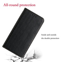 Load image into Gallery viewer, Carbon Fiber Texture Flip Holder Leather Phone Case, For iPhone 13, For iPhone 13 mini, For iPhone 13 Pro, For iPhone 13 Pro Max