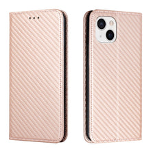 Load image into Gallery viewer, Carbon Fiber Texture Flip Holder Leather Phone Case, For iPhone 13, For iPhone 13 mini, For iPhone 13 Pro, For iPhone 13 Pro Max