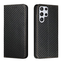 Load image into Gallery viewer, Carbon Fiber Texture Flip Holder Leather Phone Case, For Samsung Galaxy A13 5G, For Samsung Galaxy A33 5G, For Samsung Galaxy A53, For Samsung Galaxy S22 Ultra 5G, For Samsung Galaxy S22 5G, For Samsung Galaxy S22+ 5G, For OPPO A16, For vivo Y21