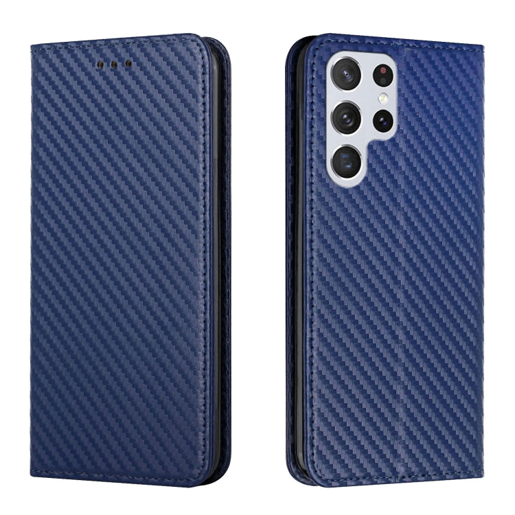 Carbon Fiber Texture Flip Holder Leather Phone Case, For Samsung Galaxy A13 5G, For Samsung Galaxy A33 5G, For Samsung Galaxy A53, For Samsung Galaxy S22 Ultra 5G, For Samsung Galaxy S22 5G, For Samsung Galaxy S22+ 5G, For OPPO A16, For vivo Y21