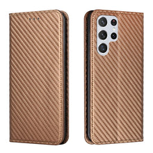 Load image into Gallery viewer, Carbon Fiber Texture Flip Holder Leather Phone Case, For Samsung Galaxy A13 5G, For Samsung Galaxy A33 5G, For Samsung Galaxy A53, For Samsung Galaxy S22 Ultra 5G, For Samsung Galaxy S22 5G, For Samsung Galaxy S22+ 5G, For OPPO A16, For vivo Y21