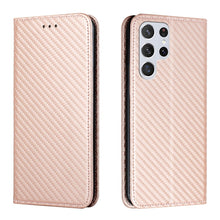 Load image into Gallery viewer, Carbon Fiber Texture Flip Holder Leather Phone Case, For Samsung Galaxy A13 5G, For Samsung Galaxy A33 5G, For Samsung Galaxy A53, For Samsung Galaxy S22 Ultra 5G, For Samsung Galaxy S22 5G, For Samsung Galaxy S22+ 5G, For OPPO A16, For vivo Y21