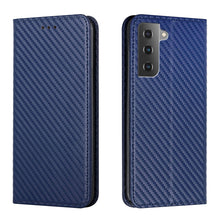 Load image into Gallery viewer, Carbon Fiber Texture Flip Holder Leather Phone Case, For Samsung Galaxy A13 5G, For Samsung Galaxy A33 5G, For Samsung Galaxy A53, For Samsung Galaxy S22 Ultra 5G, For Samsung Galaxy S22 5G, For Samsung Galaxy S22+ 5G, For OPPO A16, For vivo Y21