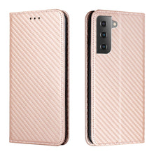 Load image into Gallery viewer, Carbon Fiber Texture Flip Holder Leather Phone Case, For Samsung Galaxy A13 5G, For Samsung Galaxy A33 5G, For Samsung Galaxy A53, For Samsung Galaxy S22 Ultra 5G, For Samsung Galaxy S22 5G, For Samsung Galaxy S22+ 5G, For OPPO A16, For vivo Y21