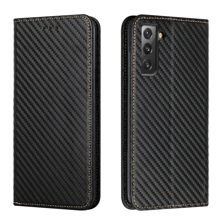 Carbon Fiber Texture Flip Holder Leather Phone Case, For Samsung Galaxy A13 5G, For Samsung Galaxy A33 5G, For Samsung Galaxy A53, For Samsung Galaxy S22 Ultra 5G, For Samsung Galaxy S22 5G, For Samsung Galaxy S22+ 5G, For OPPO A16, For vivo Y21