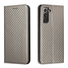 Load image into Gallery viewer, Carbon Fiber Texture Flip Holder Leather Phone Case, For Samsung Galaxy A13 5G, For Samsung Galaxy A33 5G, For Samsung Galaxy A53, For Samsung Galaxy S22 Ultra 5G, For Samsung Galaxy S22 5G, For Samsung Galaxy S22+ 5G, For OPPO A16, For vivo Y21
