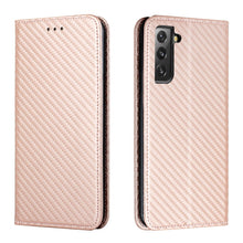 Load image into Gallery viewer, Carbon Fiber Texture Flip Holder Leather Phone Case, For Samsung Galaxy A13 5G, For Samsung Galaxy A33 5G, For Samsung Galaxy A53, For Samsung Galaxy S22 Ultra 5G, For Samsung Galaxy S22 5G, For Samsung Galaxy S22+ 5G, For OPPO A16, For vivo Y21